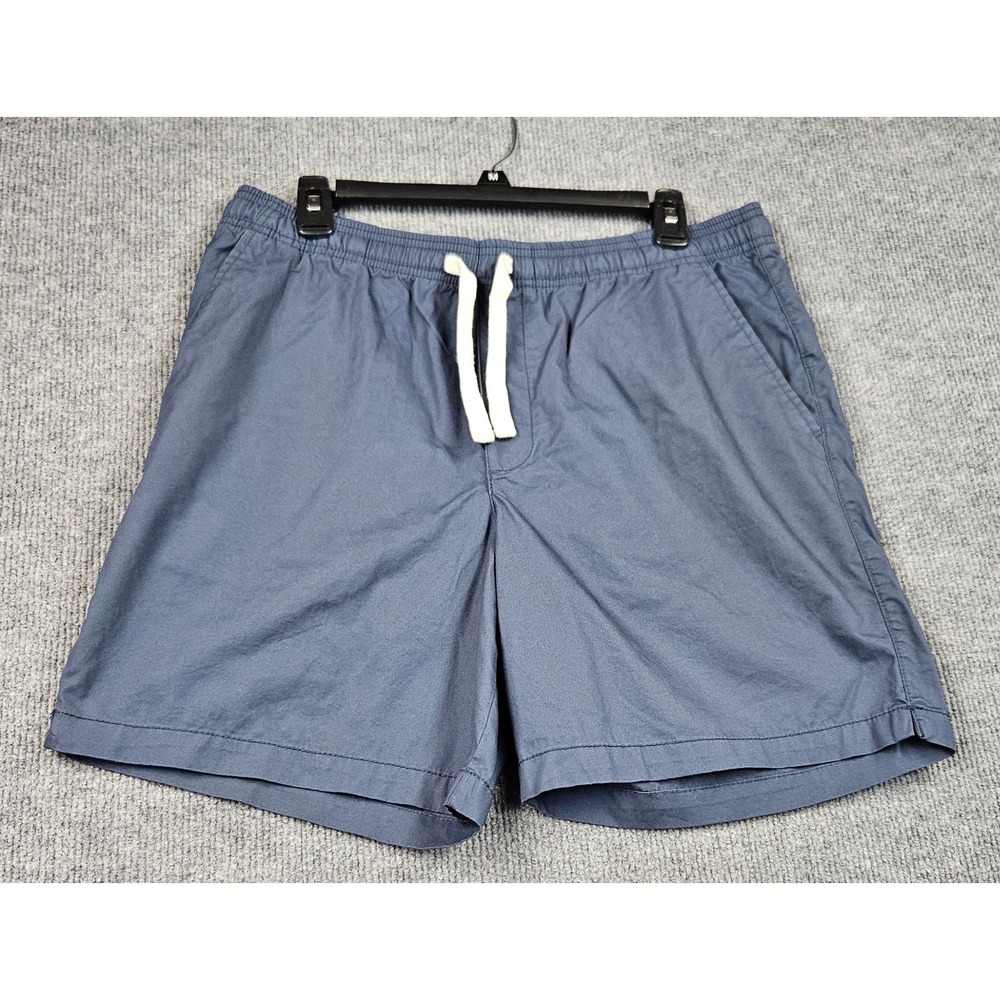 Goodfellow & Co Mens 7" Pull-On Shorts Navy Blue Cotton Drawstring Size M NEW